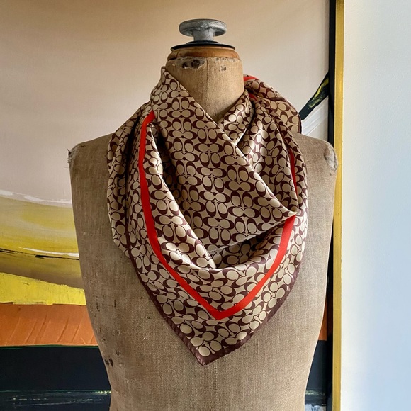 NWT Coach Silk CC Scarf - Picture 2 of 6